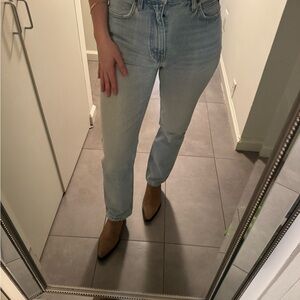 Re/Done Light Blue Straight Leg Jeans
